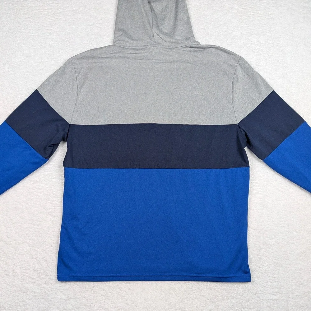Polo Sport Ralph Lauren‎ Hoodie Mens L Blue Grey Colorblock Performance Pullover